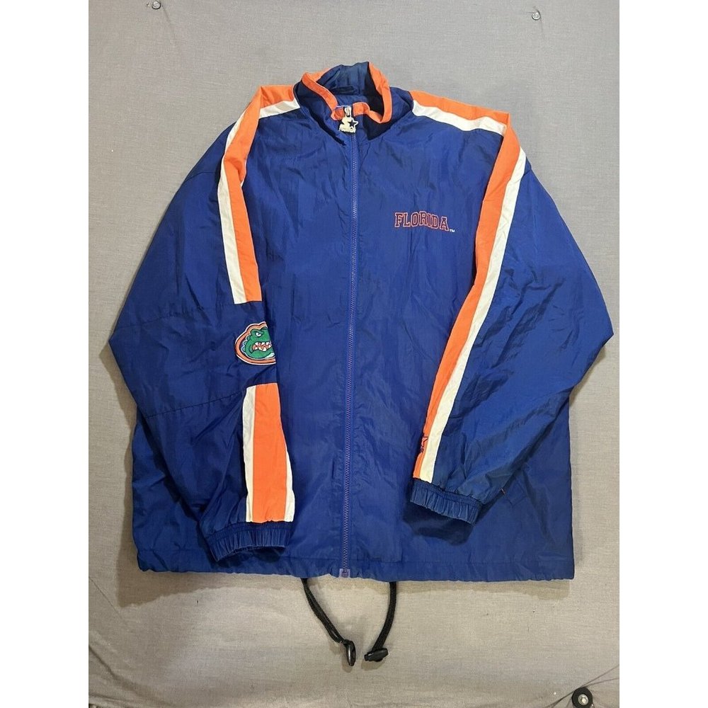 Vintage‎ Starter University of Florida Gators Full Zip Nylon Windbreaker Size XL